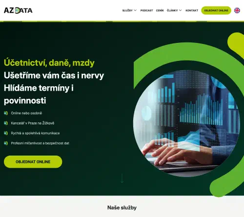 Realizace webu AZ Data