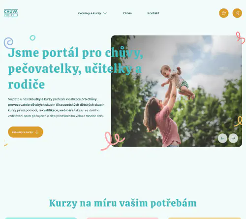 Realizace webu Chůva pro děti