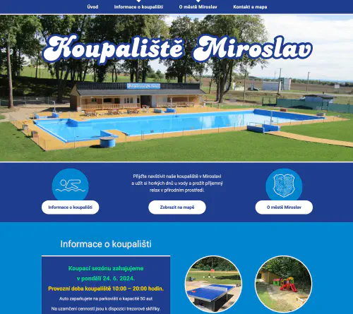 Realizace webu Swimming pool Miroslav