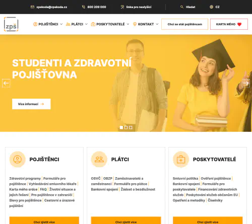 Realizace webu The Skoda Employee Health Insurance Company